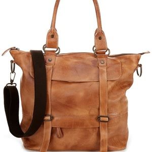 Bed Stu Big Fork Rustic Tan Leather Tote